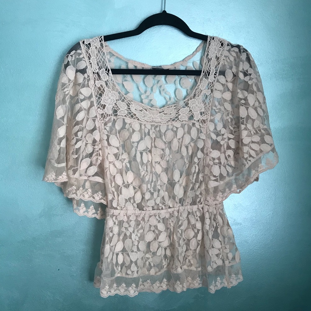 Tan Bell Sleeve Top